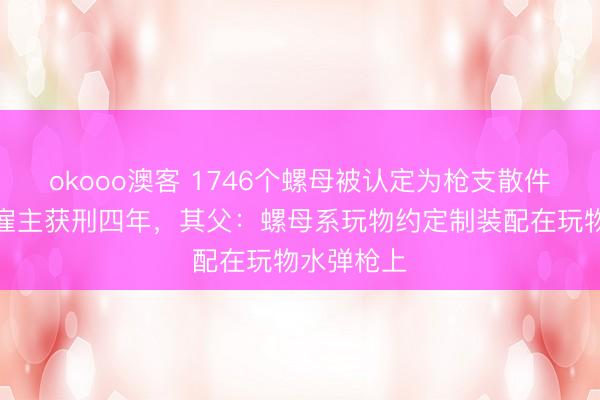 okooo澳客 1746个螺母被认定为枪支散件，五金厂雇主获刑四年，其父：螺母系玩物约定制装配在玩物水弹枪上