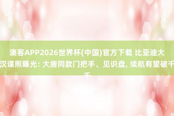 澳客APP2026世界杯(中国)官方下载 比亚迪大汉谍照曝光: 大唐同款门把手、见识盘， 续航有望破千