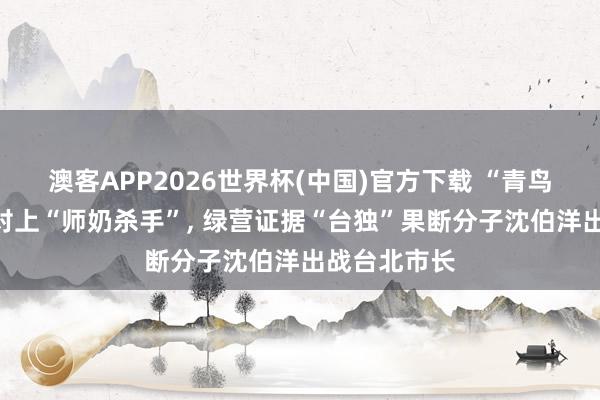 澳客APP2026世界杯(中国)官方下载 “青鸟”精神领袖对上“师奶杀手”， 绿营证据“台独”果断分子沈伯洋出战台北市长