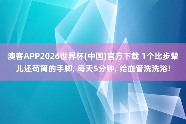 澳客APP2026世界杯(中国)官方下载 1个比步辇儿还苟简的手脚, 每天5分钟, 给血管洗洗浴!