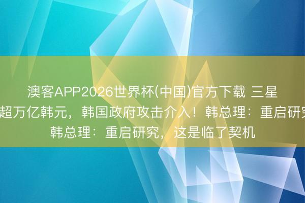 澳客APP2026世界杯(中国)官方下载 三星若歇工，1天损失超万亿韩元，韩国政府攻击介入！韩总理：重启研究，这是临了契机