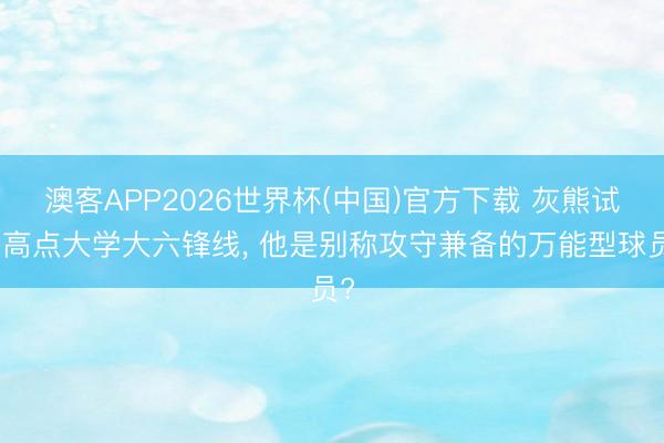 澳客APP2026世界杯(中国)官方下载 灰熊试训高点大学大六锋线， 他是别称攻守兼备的万能型球员?