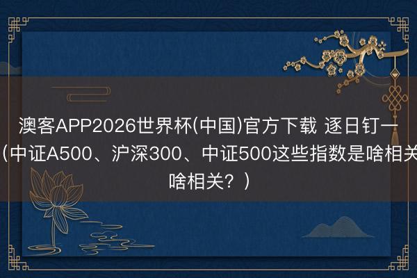 澳客APP2026世界杯(中国)官方下载 逐日钉一下（中证A500、沪深300、中证500这些指数是啥相关？）