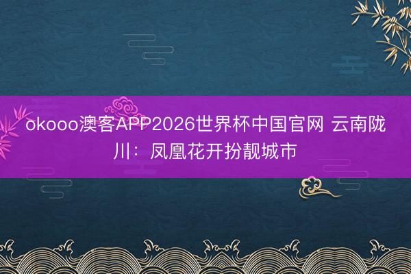 okooo澳客APP2026世界杯中国官网 云南陇川：凤凰花开扮靓城市